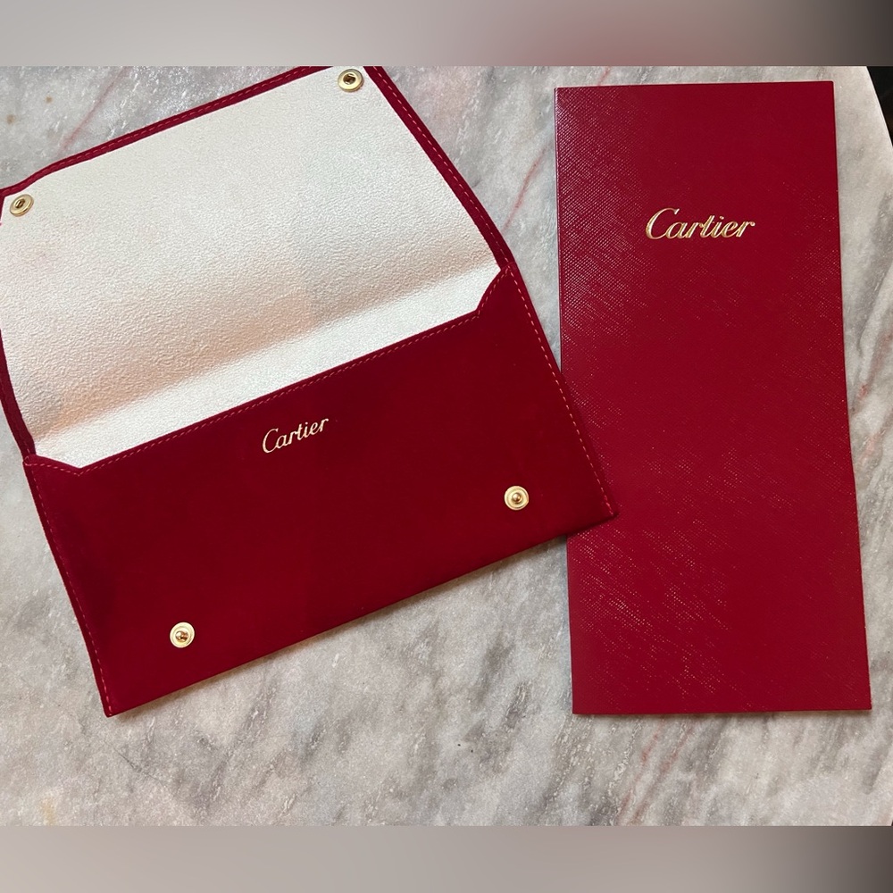 CARTIER jewellery pouch & receipt folder